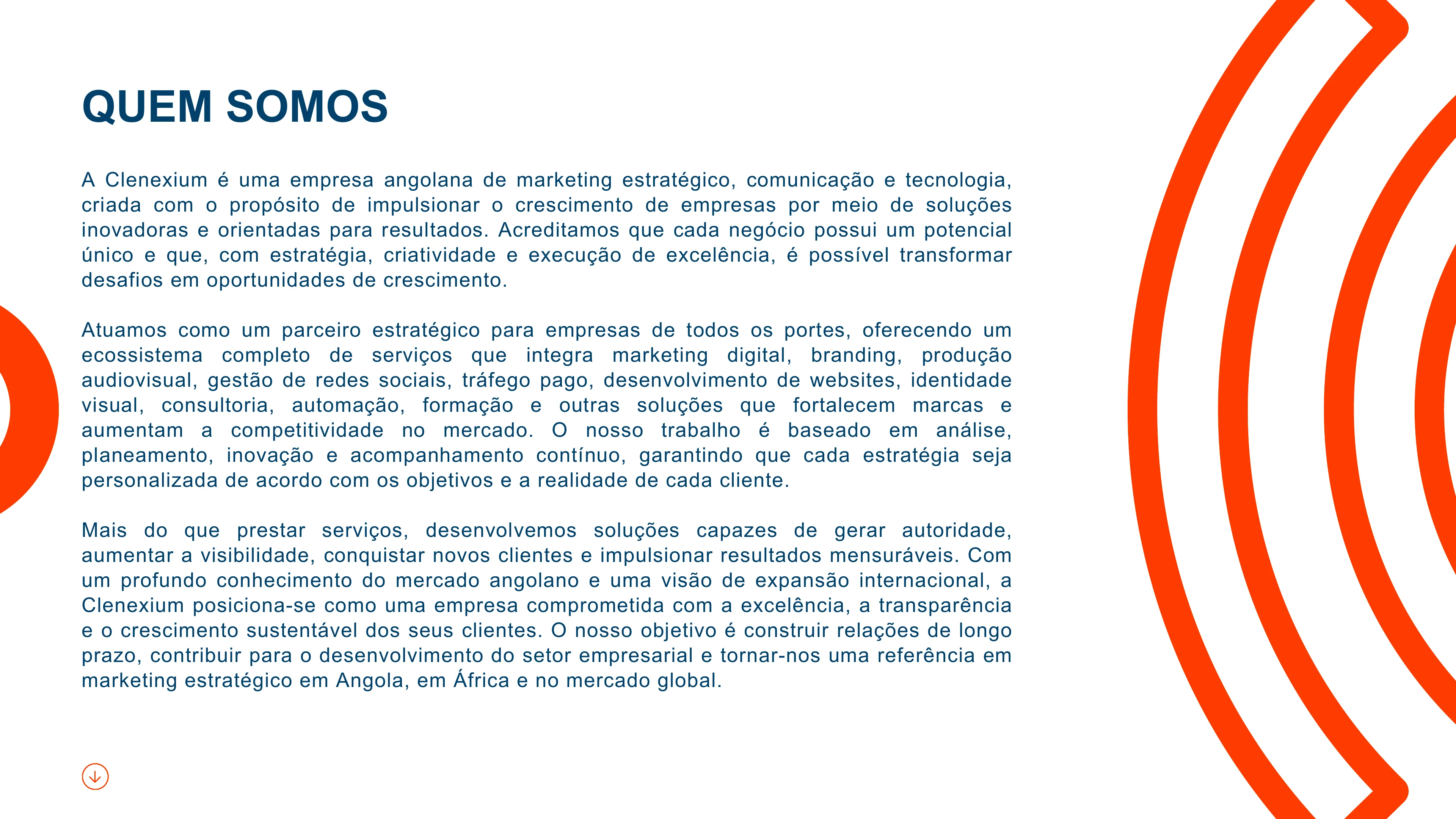 Página 2 do portfólio da Clenexium