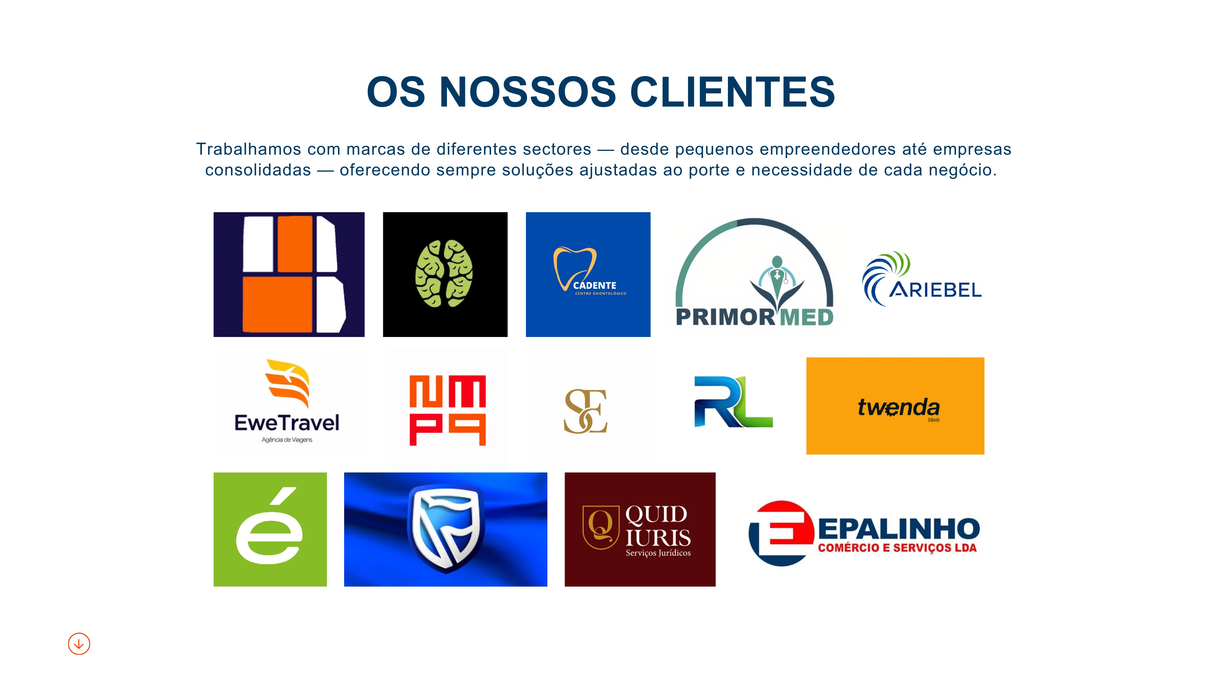 Página 3 do portfólio da Clenexium